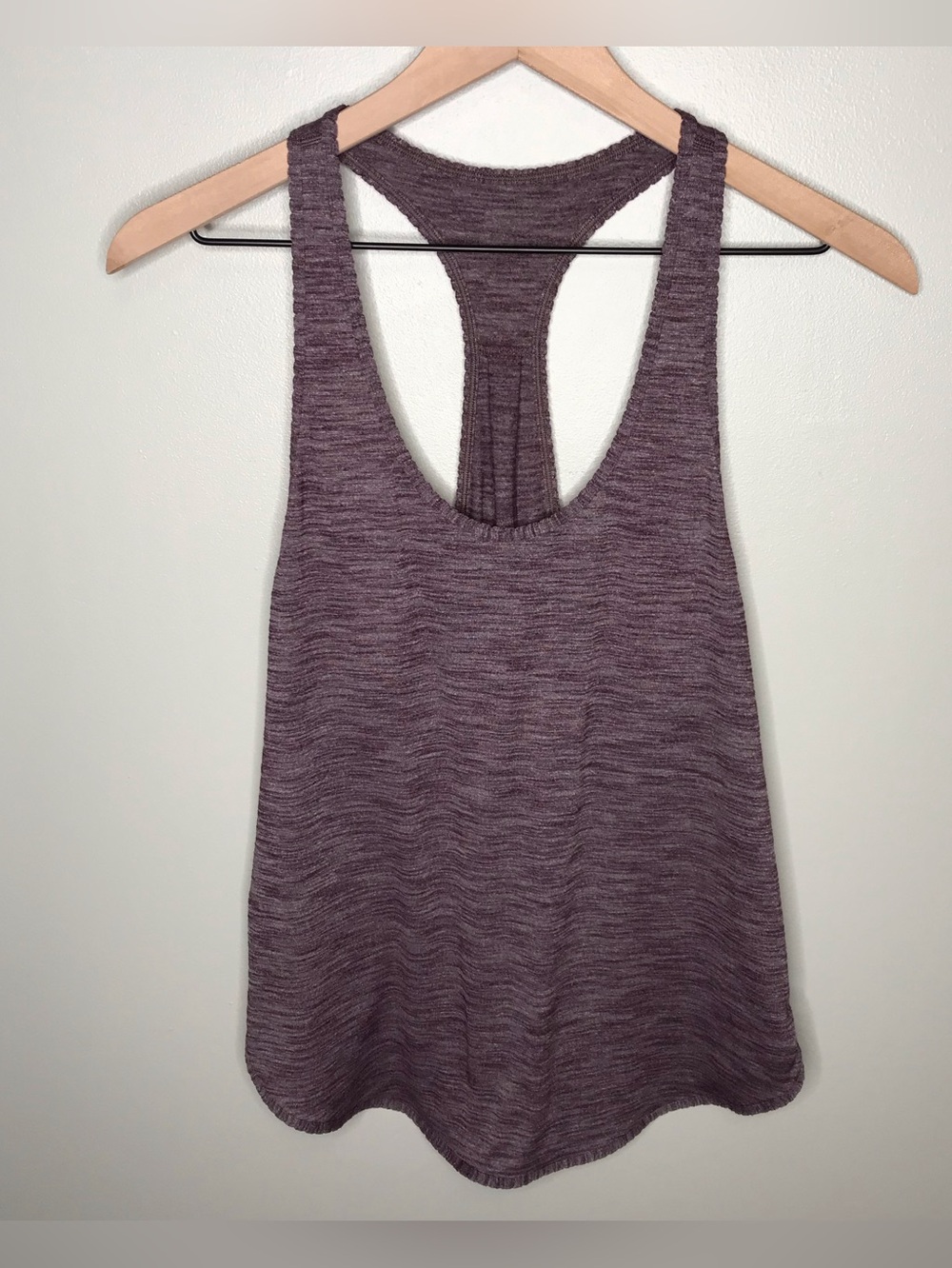 Lululemon Athletica Heathered Plum Racerback Tank Sz 4